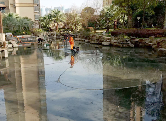 灵寿景观池淤泥清理